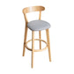 Contemporary Solid Wood Barstool Indoor Bar Stool with Low Back and Footrest Light Gray 1 Piece Clearhalo 'Bar Furniture' 'Bar Stools' 'bar_stools' 'furn' 'furn_bar_stools' 'furniture_bar_stools' 'Kitchen & Dining Furniture' 'kitchen&dining_furn' 'kitchen' 'kitchen_furn' Furniture' 4471665