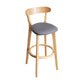 Contemporary Solid Wood Barstool Indoor Bar Stool with Low Back and Footrest Dark Gray 1 Piece Clearhalo 'Bar Furniture' 'Bar Stools' 'bar_stools' 'furn' 'furn_bar_stools' 'furniture_bar_stools' 'Kitchen & Dining Furniture' 'kitchen&dining_furn' 'kitchen' 'kitchen_furn' Furniture' 4471668