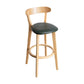 Contemporary Solid Wood Barstool Indoor Bar Stool with Low Back and Footrest Blackish Green 1 Piece Clearhalo 'Bar Furniture' 'Bar Stools' 'bar_stools' 'furn' 'furn_bar_stools' 'furniture_bar_stools' 'Kitchen & Dining Furniture' 'kitchen&dining_furn' 'kitchen' 'kitchen_furn' Furniture' 4471672