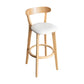 Contemporary Solid Wood Barstool Indoor Bar Stool with Low Back and Footrest White 1 Piece Clearhalo 'Bar Furniture' 'Bar Stools' 'bar_stools' 'furn' 'furn_bar_stools' 'furniture_bar_stools' 'Kitchen & Dining Furniture' 'kitchen&dining_furn' 'kitchen' 'kitchen_furn' Furniture' 4471674