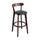 Contemporary Solid Wood Barstool Indoor Bar Stool with Low Back and Footrest Black 1 Piece Clearhalo 'Bar Furniture' 'Bar Stools' 'bar_stools' 'furn' 'furn_bar_stools' 'furniture_bar_stools' 'Kitchen & Dining Furniture' 'kitchen&dining_furn' 'kitchen' 'kitchen_furn' Furniture' 4471681