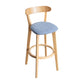 Contemporary Solid Wood Barstool Indoor Bar Stool with Low Back and Footrest Light Blue 1 Piece Clearhalo 'Bar Furniture' 'Bar Stools' 'bar_stools' 'furn' 'furn_bar_stools' 'furniture_bar_stools' 'Kitchen & Dining Furniture' 'kitchen&dining_furn' 'kitchen' 'kitchen_furn' Furniture' 4471694