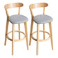Contemporary Solid Wood Barstool Indoor Bar Stool with Low Back and Footrest Light Gray 2 Piece Set Clearhalo 'Bar Furniture' 'Bar Stools' 'bar_stools' 'furn' 'furn_bar_stools' 'furniture_bar_stools' 'Kitchen & Dining Furniture' 'kitchen&dining_furn' 'kitchen' 'kitchen_furn' Furniture' 4471697