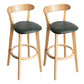 Contemporary Solid Wood Barstool Indoor Bar Stool with Low Back and Footrest Blackish Green 2 Piece Set Clearhalo 'Bar Furniture' 'Bar Stools' 'bar_stools' 'furn' 'furn_bar_stools' 'furniture_bar_stools' 'Kitchen & Dining Furniture' 'kitchen&dining_furn' 'kitchen' 'kitchen_furn' Furniture' 4471701
