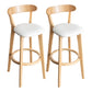 Contemporary Solid Wood Barstool Indoor Bar Stool with Low Back and Footrest White 2 Piece Set Clearhalo 'Bar Furniture' 'Bar Stools' 'bar_stools' 'furn' 'furn_bar_stools' 'furniture_bar_stools' 'Kitchen & Dining Furniture' 'kitchen&dining_furn' 'kitchen' 'kitchen_furn' Furniture' 4471702