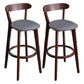 Contemporary Solid Wood Barstool Indoor Bar Stool with Low Back and Footrest Dark Gray-White 2 Piece Set Clearhalo 'Bar Furniture' 'Bar Stools' 'bar_stools' 'furn' 'furn_bar_stools' 'furniture_bar_stools' 'Kitchen & Dining Furniture' 'kitchen&dining_furn' 'kitchen' 'kitchen_furn' Furniture' 4471707