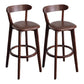 Contemporary Solid Wood Barstool Indoor Bar Stool with Low Back and Footrest Tan 2 Piece Set Clearhalo 'Bar Furniture' 'Bar Stools' 'bar_stools' 'furn' 'furn_bar_stools' 'furniture_bar_stools' 'Kitchen & Dining Furniture' 'kitchen&dining_furn' 'kitchen' 'kitchen_furn' Furniture' 4471708