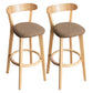 Contemporary Solid Wood Barstool Indoor Bar Stool with Low Back and Footrest Coffee 2 Piece Set Clearhalo 'Bar Furniture' 'Bar Stools' 'bar_stools' 'furn' 'furn_bar_stools' 'furniture_bar_stools' 'Kitchen & Dining Furniture' 'kitchen&dining_furn' 'kitchen' 'kitchen_furn' Furniture' 4471714