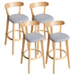 Contemporary Solid Wood Barstool Indoor Bar Stool with Low Back and Footrest Light Gray 4 Piece Set Clearhalo 'Bar Furniture' 'Bar Stools' 'bar_stools' 'furn' 'furn_bar_stools' 'furniture_bar_stools' 'Kitchen & Dining Furniture' 'kitchen&dining_furn' 'kitchen' 'kitchen_furn' Furniture' 4471716