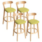Contemporary Solid Wood Barstool Indoor Bar Stool with Low Back and Footrest Green 4 Piece Set Clearhalo 'Bar Furniture' 'Bar Stools' 'bar_stools' 'furn' 'furn_bar_stools' 'furniture_bar_stools' 'Kitchen & Dining Furniture' 'kitchen&dining_furn' 'kitchen' 'kitchen_furn' Furniture' 4471719