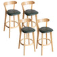 Contemporary Solid Wood Barstool Indoor Bar Stool with Low Back and Footrest Blackish Green 4 Piece Set Clearhalo 'Bar Furniture' 'Bar Stools' 'bar_stools' 'furn' 'furn_bar_stools' 'furniture_bar_stools' 'Kitchen & Dining Furniture' 'kitchen&dining_furn' 'kitchen' 'kitchen_furn' Furniture' 4471720