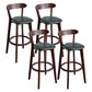 Contemporary Solid Wood Barstool Indoor Bar Stool with Low Back and Footrest Olive Green 4 Piece Set Clearhalo 'Bar Furniture' 'Bar Stools' 'bar_stools' 'furn' 'furn_bar_stools' 'furniture_bar_stools' 'Kitchen & Dining Furniture' 'kitchen&dining_furn' 'kitchen' 'kitchen_furn' Furniture' 4471725