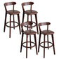 Contemporary Solid Wood Barstool Indoor Bar Stool with Low Back and Footrest Tan 4 Piece Set Clearhalo 'Bar Furniture' 'Bar Stools' 'bar_stools' 'furn' 'furn_bar_stools' 'furniture_bar_stools' 'Kitchen & Dining Furniture' 'kitchen&dining_furn' 'kitchen' 'kitchen_furn' Furniture' 4471727