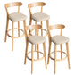 Contemporary Solid Wood Barstool Indoor Bar Stool with Low Back and Footrest Khaki 4 Piece Set Clearhalo 'Bar Furniture' 'Bar Stools' 'bar_stools' 'furn' 'furn_bar_stools' 'furniture_bar_stools' 'Kitchen & Dining Furniture' 'kitchen&dining_furn' 'kitchen' 'kitchen_furn' Furniture' 4471730