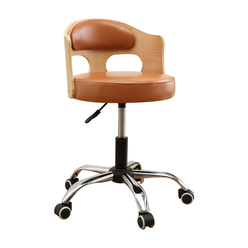 Industrial Style Bar-stool Round Seat with Adjustable Height Barstool for Kitchen Yellow 1 Piece Clearhalo 'Bar Furniture' 'Bar Stools' 'bar_stools' 'furn' 'furn_bar_stools' 'furniture_bar_stools' 'Kitchen & Dining Furniture' 'kitchen&dining_furn' 'kitchen' 'kitchen_furn' Furniture' 4471738