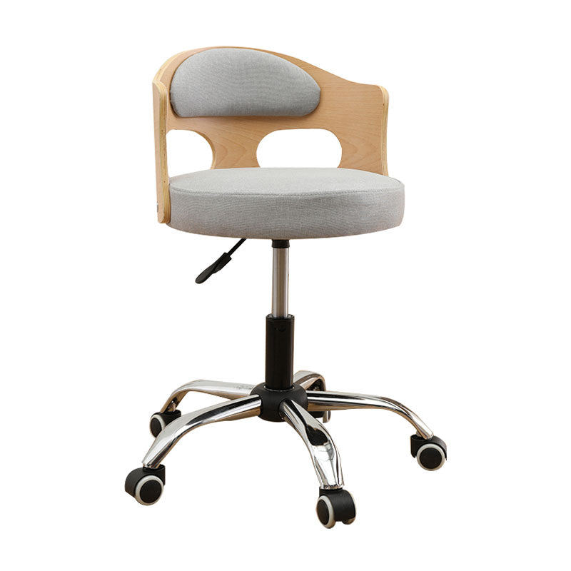 Industrial Style Bar-stool Round Seat with Adjustable Height Barstool for Kitchen Light Gray 1 Piece Clearhalo 'Bar Furniture' 'Bar Stools' 'bar_stools' 'furn' 'furn_bar_stools' 'furniture_bar_stools' 'Kitchen & Dining Furniture' 'kitchen&dining_furn' 'kitchen' 'kitchen_furn' Furniture' 4471741