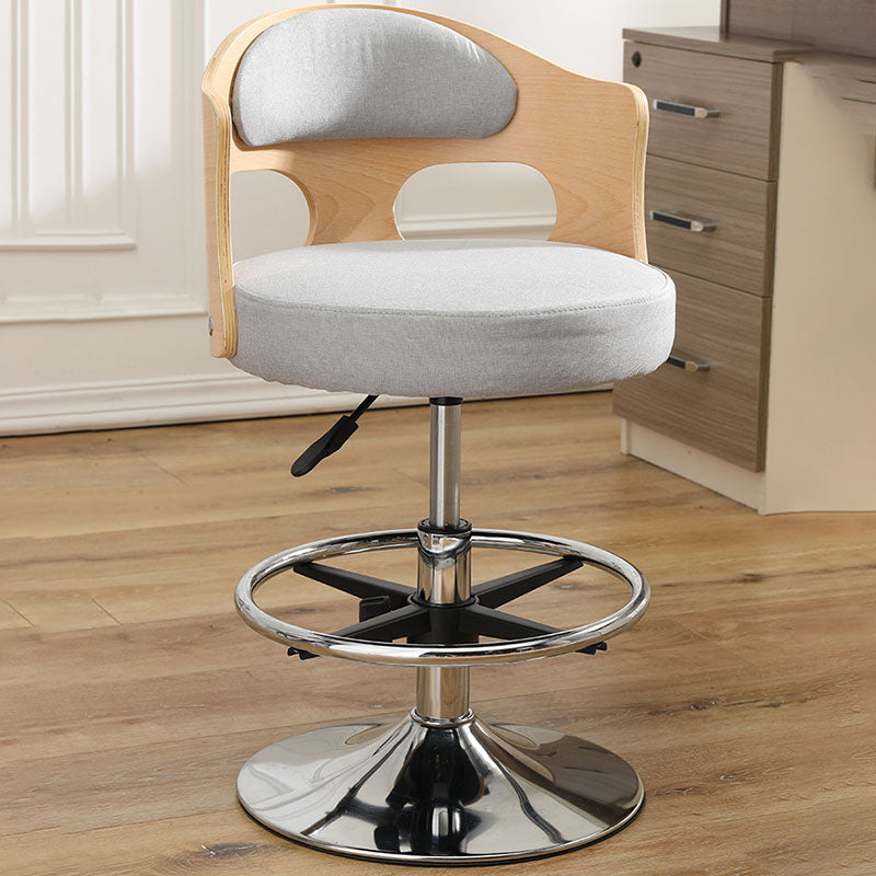 Industrial Style Bar-stool Round Seat with Adjustable Height Barstool for Kitchen Clearhalo 'Bar Furniture' 'Bar Stools' 'bar_stools' 'furn' 'furn_bar_stools' 'furniture_bar_stools' 'Kitchen & Dining Furniture' 'kitchen&dining_furn' 'kitchen' 'kitchen_furn' Furniture' 4471742
