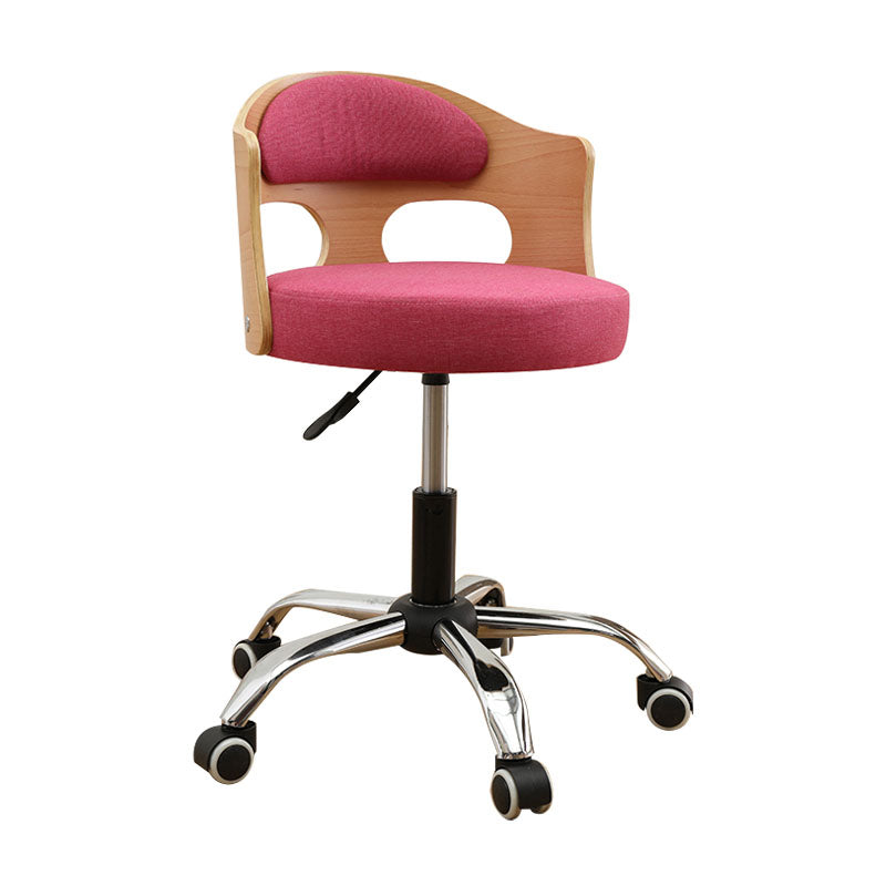 Industrial Style Bar-stool Round Seat with Adjustable Height Barstool for Kitchen Burgundy 1 Piece Clearhalo 'Bar Furniture' 'Bar Stools' 'bar_stools' 'furn' 'furn_bar_stools' 'furniture_bar_stools' 'Kitchen & Dining Furniture' 'kitchen&dining_furn' 'kitchen' 'kitchen_furn' Furniture' 4471743