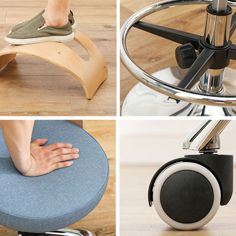 Industrial Style Bar-stool Round Seat with Adjustable Height Barstool for Kitchen Clearhalo 'Bar Furniture' 'Bar Stools' 'bar_stools' 'furn' 'furn_bar_stools' 'furniture_bar_stools' 'Kitchen & Dining Furniture' 'kitchen&dining_furn' 'kitchen' 'kitchen_furn' Furniture' 4471747