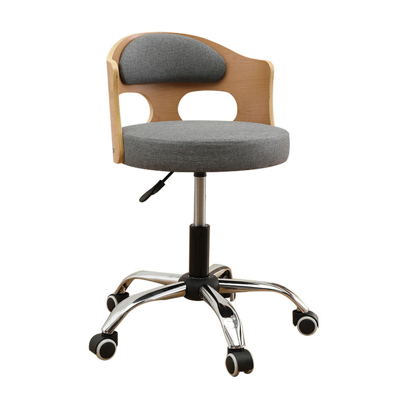 Industrial Style Bar-stool Round Seat with Adjustable Height Barstool for Kitchen Grey 1 Piece Clearhalo 'Bar Furniture' 'Bar Stools' 'bar_stools' 'furn' 'furn_bar_stools' 'furniture_bar_stools' 'Kitchen & Dining Furniture' 'kitchen&dining_furn' 'kitchen' 'kitchen_furn' Furniture' 4471750