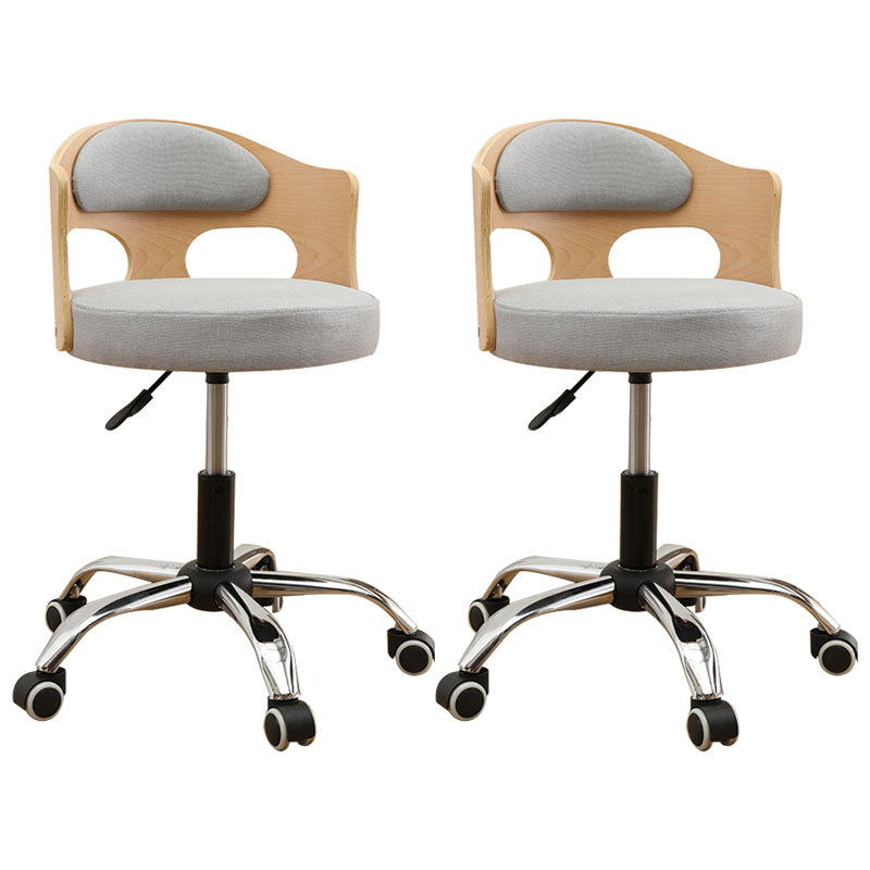 Industrial Style Bar-stool Round Seat with Adjustable Height Barstool for Kitchen Light Gray 2 Piece Set Clearhalo 'Bar Furniture' 'Bar Stools' 'bar_stools' 'furn' 'furn_bar_stools' 'furniture_bar_stools' 'Kitchen & Dining Furniture' 'kitchen&dining_furn' 'kitchen' 'kitchen_furn' Furniture' 4471758