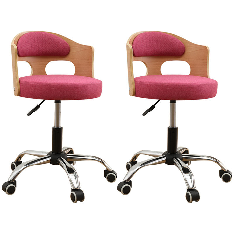 Industrial Style Bar-stool Round Seat with Adjustable Height Barstool for Kitchen Burgundy 2 Piece Set Clearhalo 'Bar Furniture' 'Bar Stools' 'bar_stools' 'furn' 'furn_bar_stools' 'furniture_bar_stools' 'Kitchen & Dining Furniture' 'kitchen&dining_furn' 'kitchen' 'kitchen_furn' Furniture' 4471759