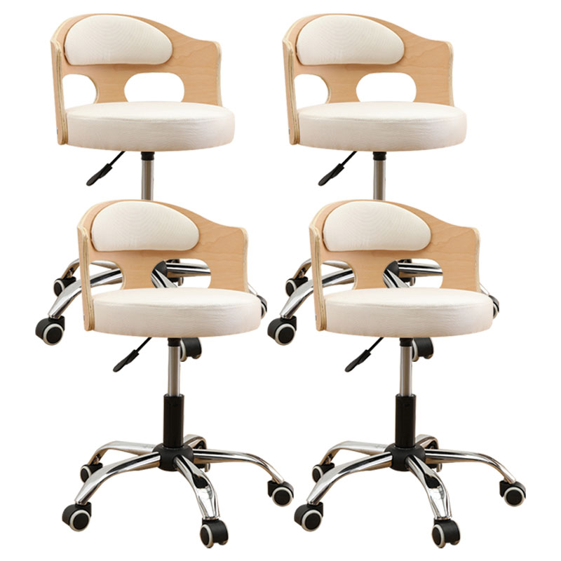 Industrial Style Bar-stool Round Seat with Adjustable Height Barstool for Kitchen Beige 4 Piece Set Clearhalo 'Bar Furniture' 'Bar Stools' 'bar_stools' 'furn' 'furn_bar_stools' 'furniture_bar_stools' 'Kitchen & Dining Furniture' 'kitchen&dining_furn' 'kitchen' 'kitchen_furn' Furniture' 4471767