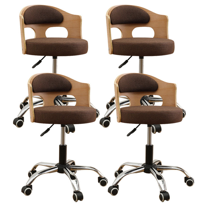 Industrial Style Bar-stool Round Seat with Adjustable Height Barstool for Kitchen Coffee 4 Piece Set Clearhalo 'Bar Furniture' 'Bar Stools' 'bar_stools' 'furn' 'furn_bar_stools' 'furniture_bar_stools' 'Kitchen & Dining Furniture' 'kitchen&dining_furn' 'kitchen' 'kitchen_furn' Furniture' 4471769