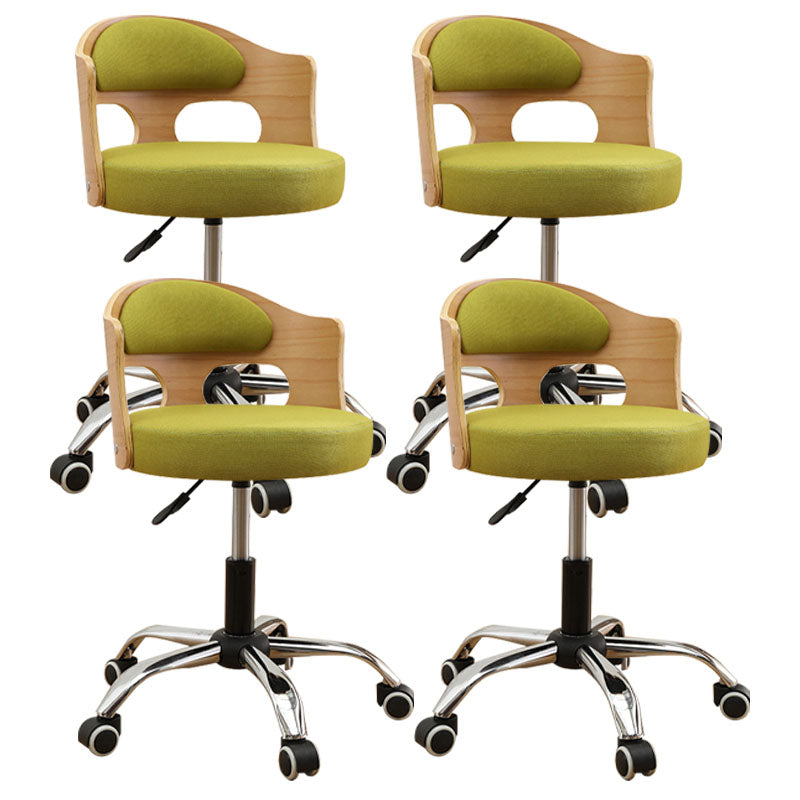 Industrial Style Bar-stool Round Seat with Adjustable Height Barstool for Kitchen Lake Green 4 Piece Set Clearhalo 'Bar Furniture' 'Bar Stools' 'bar_stools' 'furn' 'furn_bar_stools' 'furniture_bar_stools' 'Kitchen & Dining Furniture' 'kitchen&dining_furn' 'kitchen' 'kitchen_furn' Furniture' 4471773