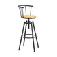 Industrial Style Bar-stool Metal 4 Legs Round Seat Barstool for Kitchen Bar Light Wood 1 Piece Clearhalo 'Bar Furniture' 'Bar Stools' 'bar_stools' 'furn' 'furn_bar_stools' 'furniture_bar_stools' 'Kitchen & Dining Furniture' 'kitchen&dining_furn' 'kitchen' 'kitchen_furn' Furniture' 4471787