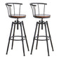 Industrial Style Bar-stool Metal 4 Legs Round Seat Barstool for Kitchen Bar Natural 2 Piece Set Clearhalo 'Bar Furniture' 'Bar Stools' 'bar_stools' 'furn' 'furn_bar_stools' 'furniture_bar_stools' 'Kitchen & Dining Furniture' 'kitchen&dining_furn' 'kitchen' 'kitchen_furn' Furniture' 4471791