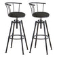 Industrial Style Bar-stool Metal 4 Legs Round Seat Barstool for Kitchen Bar Black 2 Piece Set Clearhalo 'Bar Furniture' 'Bar Stools' 'bar_stools' 'furn' 'furn_bar_stools' 'furniture_bar_stools' 'Kitchen & Dining Furniture' 'kitchen&dining_furn' 'kitchen' 'kitchen_furn' Furniture' 4471793