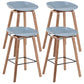 Scandinavia Style Bar-stool Wooden Legs PP Bucket Seat Barstool for Bar Kitchen Pewter 4 Piece Set Counter Stool(26"H) Clearhalo 'Bar Furniture' 'Bar Stools' 'bar_stools' 'furn' 'furn_bar_stools' 'furniture_bar_stools' 'Kitchen & Dining Furniture' 'kitchen&dining_furn' 'kitchen' 'kitchen_furn' Furniture' 4471849