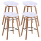 Scandinavia Style Bar-stool Wooden Legs PP Bucket Seat Barstool for Bar Kitchen White 4 Piece Set Counter Stool(26"H) Clearhalo 'Bar Furniture' 'Bar Stools' 'bar_stools' 'furn' 'furn_bar_stools' 'furniture_bar_stools' 'Kitchen & Dining Furniture' 'kitchen&dining_furn' 'kitchen' 'kitchen_furn' Furniture' 4471851
