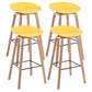 Scandinavia Style Bar-stool Wooden Legs PP Bucket Seat Barstool for Bar Kitchen Yellow 4 Piece Set Bar Stool(30"H) Clearhalo 'Bar Furniture' 'Bar Stools' 'bar_stools' 'furn' 'furn_bar_stools' 'furniture_bar_stools' 'Kitchen & Dining Furniture' 'kitchen&dining_furn' 'kitchen' 'kitchen_furn' Furniture' 4471853