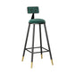 Industrial Style Bar Stool Round Seat Iron Legs Barstool for Kitchen Bar Blackish Green 1 Piece Clearhalo 'Bar Furniture' 'Bar Stools' 'bar_stools' 'furn' 'furn_bar_stools' 'furniture_bar_stools' 'Kitchen & Dining Furniture' 'kitchen&dining_furn' 'kitchen' 'kitchen_furn' Furniture' 4471907