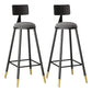 Industrial Style Bar Stool Round Seat Iron Legs Barstool for Kitchen Bar Light Gray 2 Piece Set Clearhalo 'Bar Furniture' 'Bar Stools' 'bar_stools' 'furn' 'furn_bar_stools' 'furniture_bar_stools' 'Kitchen & Dining Furniture' 'kitchen&dining_furn' 'kitchen' 'kitchen_furn' Furniture' 4471915