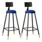 Industrial Style Bar Stool Round Seat Iron Legs Barstool for Kitchen Bar Blue 2 Piece Set Clearhalo 'Bar Furniture' 'Bar Stools' 'bar_stools' 'furn' 'furn_bar_stools' 'furniture_bar_stools' 'Kitchen & Dining Furniture' 'kitchen&dining_furn' 'kitchen' 'kitchen_furn' Furniture' 4471919