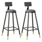 Industrial Style Bar Stool Round Seat Iron Legs Barstool for Kitchen Bar Dark Gray 2 Piece Set Clearhalo 'Bar Furniture' 'Bar Stools' 'bar_stools' 'furn' 'furn_bar_stools' 'furniture_bar_stools' 'Kitchen & Dining Furniture' 'kitchen&dining_furn' 'kitchen' 'kitchen_furn' Furniture' 4471924