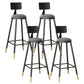 Industrial Style Bar Stool Round Seat Iron Legs Barstool for Kitchen Bar Light Gray 4 Piece Set Clearhalo 'Bar Furniture' 'Bar Stools' 'bar_stools' 'furn' 'furn_bar_stools' 'furniture_bar_stools' 'Kitchen & Dining Furniture' 'kitchen&dining_furn' 'kitchen' 'kitchen_furn' Furniture' 4471925