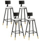 Industrial Style Bar Stool Round Seat Iron Legs Barstool for Kitchen Bar White 4 Piece Set Clearhalo 'Bar Furniture' 'Bar Stools' 'bar_stools' 'furn' 'furn_bar_stools' 'furniture_bar_stools' 'Kitchen & Dining Furniture' 'kitchen&dining_furn' 'kitchen' 'kitchen_furn' Furniture' 4471926