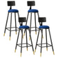 Industrial Style Bar Stool Round Seat Iron Legs Barstool for Kitchen Bar Blue 4 Piece Set Clearhalo 'Bar Furniture' 'Bar Stools' 'bar_stools' 'furn' 'furn_bar_stools' 'furniture_bar_stools' 'Kitchen & Dining Furniture' 'kitchen&dining_furn' 'kitchen' 'kitchen_furn' Furniture' 4471927