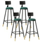 Industrial Style Bar Stool Round Seat Iron Legs Barstool for Kitchen Bar Green 4 Piece Set Clearhalo 'Bar Furniture' 'Bar Stools' 'bar_stools' 'furn' 'furn_bar_stools' 'furniture_bar_stools' 'Kitchen & Dining Furniture' 'kitchen&dining_furn' 'kitchen' 'kitchen_furn' Furniture' 4471928