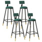 Industrial Style Bar Stool Round Seat Iron Legs Barstool for Kitchen Bar Blackish Green 4 Piece Set Clearhalo 'Bar Furniture' 'Bar Stools' 'bar_stools' 'furn' 'furn_bar_stools' 'furniture_bar_stools' 'Kitchen & Dining Furniture' 'kitchen&dining_furn' 'kitchen' 'kitchen_furn' Furniture' 4471929