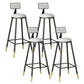 Industrial Style Bar Stool Round Seat Iron Legs Barstool for Kitchen Bar Gloss White 4 Piece Set Clearhalo 'Bar Furniture' 'Bar Stools' 'bar_stools' 'furn' 'furn_bar_stools' 'furniture_bar_stools' 'Kitchen & Dining Furniture' 'kitchen&dining_furn' 'kitchen' 'kitchen_furn' Furniture' 4471930