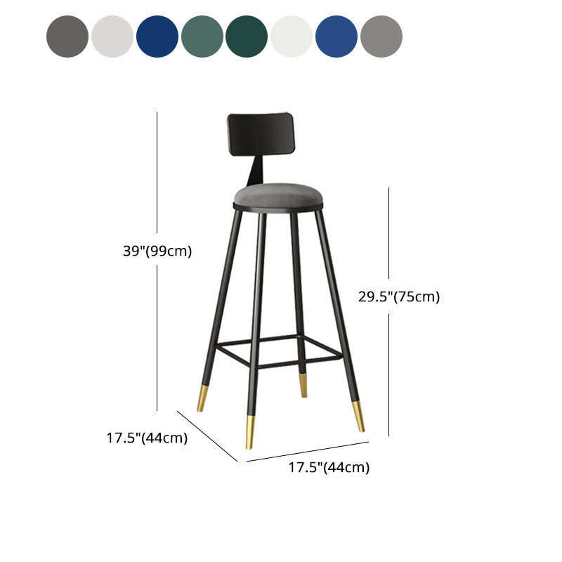 Industrial Style Bar Stool Round Seat Iron Legs Barstool for Kitchen Bar Clearhalo 'Bar Furniture' 'Bar Stools' 'bar_stools' 'furn' 'furn_bar_stools' 'furniture_bar_stools' 'Kitchen & Dining Furniture' 'kitchen&dining_furn' 'kitchen' 'kitchen_furn' Furniture' 4471933
