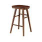 Industrial Style Bar Stool Wooden Legs Saddle Seat Barstool for Restaurant Bar Walnut 1 Piece Counter Stool(26"H) Clearhalo 'Bar Furniture' 'Bar Stools' 'bar_stools' 'furn' 'furn_bar_stools' 'furniture_bar_stools' 'Kitchen & Dining Furniture' 'kitchen&dining_furn' 'kitchen' 'kitchen_furn' Furniture' 4471937