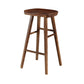 Industrial Style Bar Stool Wooden Legs Saddle Seat Barstool for Restaurant Bar Walnut 1 Piece Bar Stool(30"H) Clearhalo 'Bar Furniture' 'Bar Stools' 'bar_stools' 'furn' 'furn_bar_stools' 'furniture_bar_stools' 'Kitchen & Dining Furniture' 'kitchen&dining_furn' 'kitchen' 'kitchen_furn' Furniture' 4471939