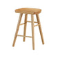 Industrial Style Bar Stool Wooden Legs Saddle Seat Barstool for Restaurant Bar Wood 1 Piece Short Stool(22"H) Clearhalo 'Bar Furniture' 'Bar Stools' 'bar_stools' 'furn' 'furn_bar_stools' 'furniture_bar_stools' 'Kitchen & Dining Furniture' 'kitchen&dining_furn' 'kitchen' 'kitchen_furn' Furniture' 4471940