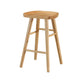 Industrial Style Bar Stool Wooden Legs Saddle Seat Barstool for Restaurant Bar Wood 1 Piece Counter Stool(26"H) Clearhalo 'Bar Furniture' 'Bar Stools' 'bar_stools' 'furn' 'furn_bar_stools' 'furniture_bar_stools' 'Kitchen & Dining Furniture' 'kitchen&dining_furn' 'kitchen' 'kitchen_furn' Furniture' 4471942